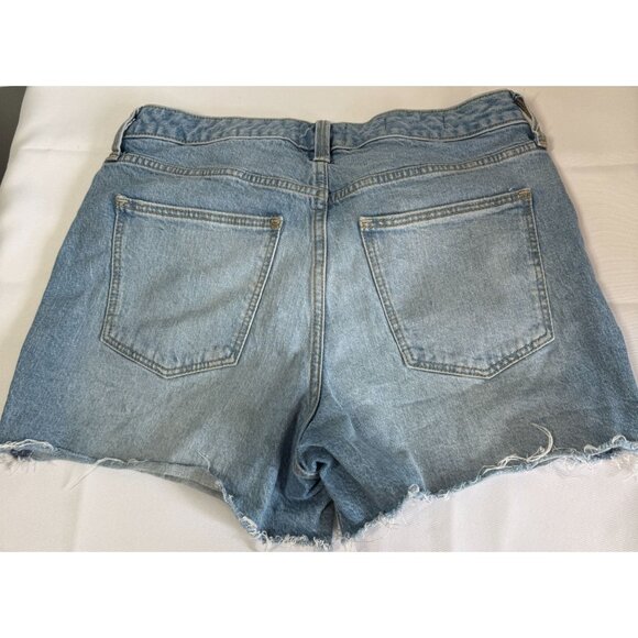 Universal Thread Vintage Midi Cuff Off Jeans Shorts 6/28 Button Fly Light Wash - Picture 2 of 10